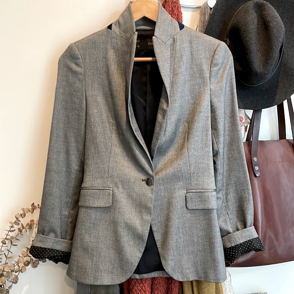Zara slate gray blazer size small - Picture 1 of 3